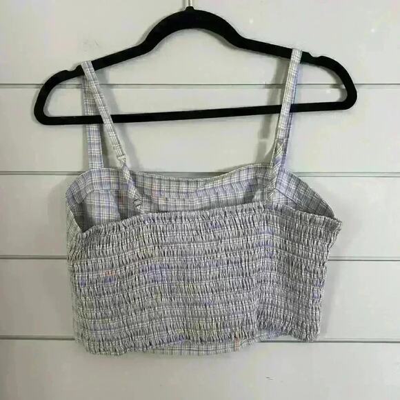 NWT Elodie Plaid Y2K Crop Spaghetti Strap Top Size Large - Picture 3 of 6